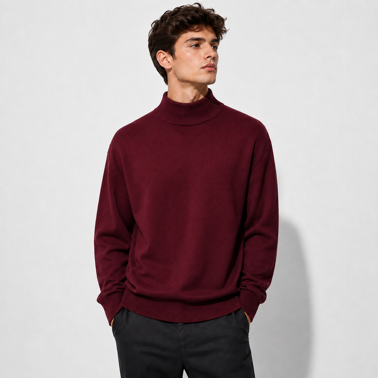 Men’s Merino Wool Turtleneck Sweater