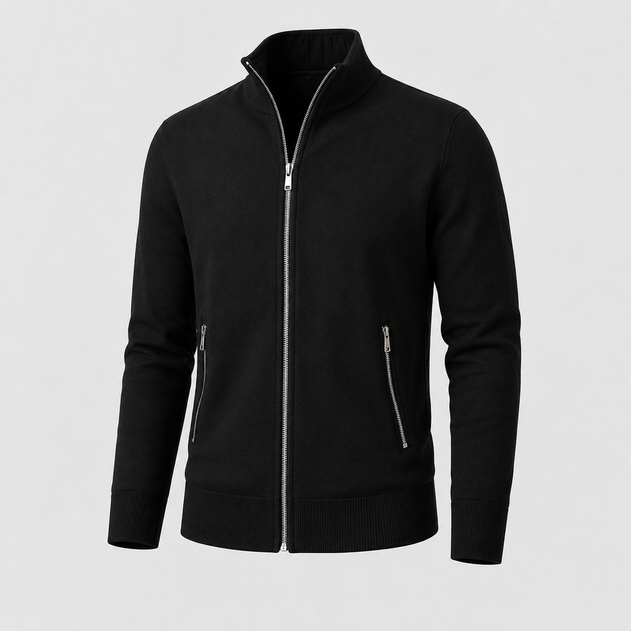 Men’s Classic Zip-Up Knit Cardigan