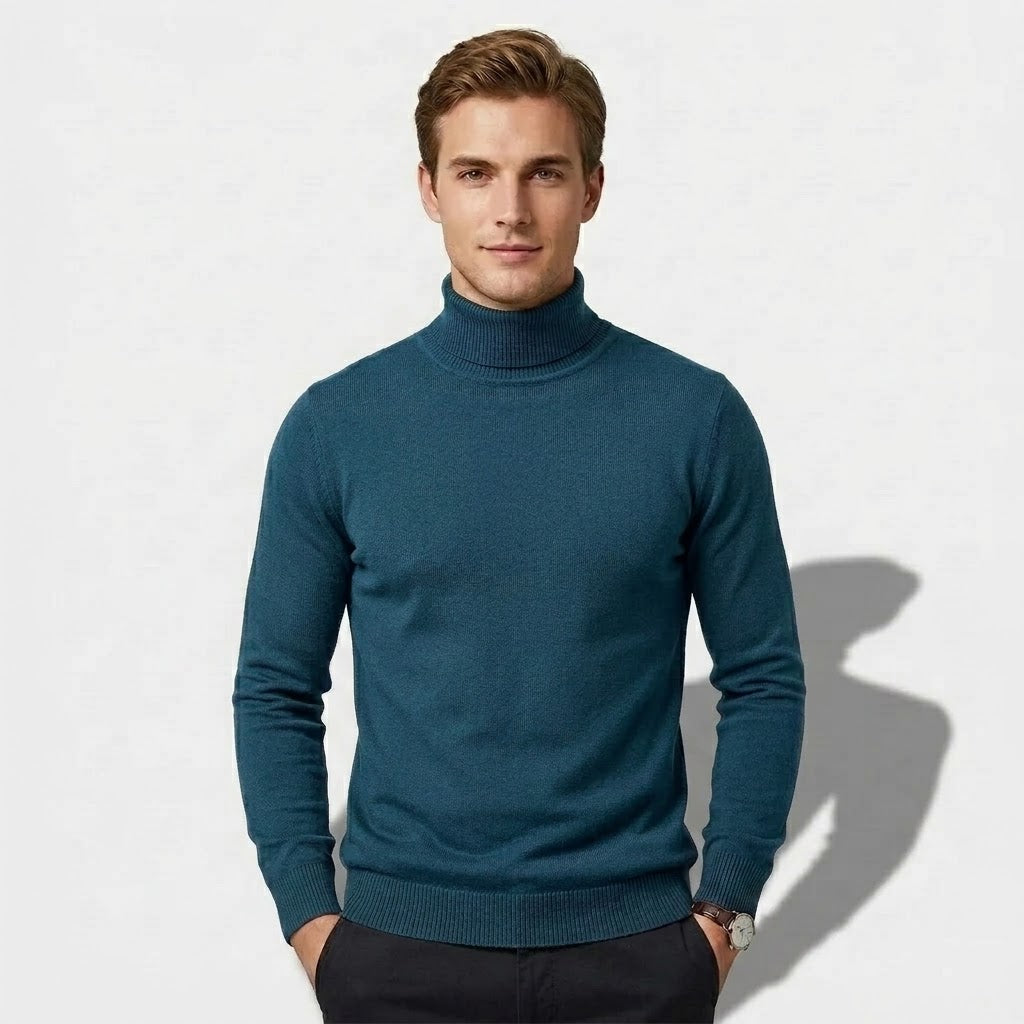 Men’s Classic High-Neck Knit Sweater