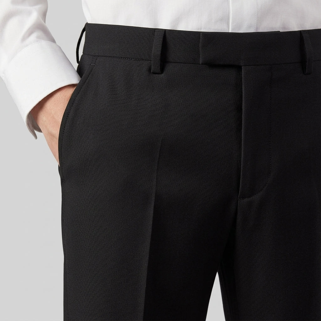 Men’s Classic Slim-Fit Suit Trousers