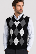 Men’s Classic Argyle Knit V-Neck Sweater Vest