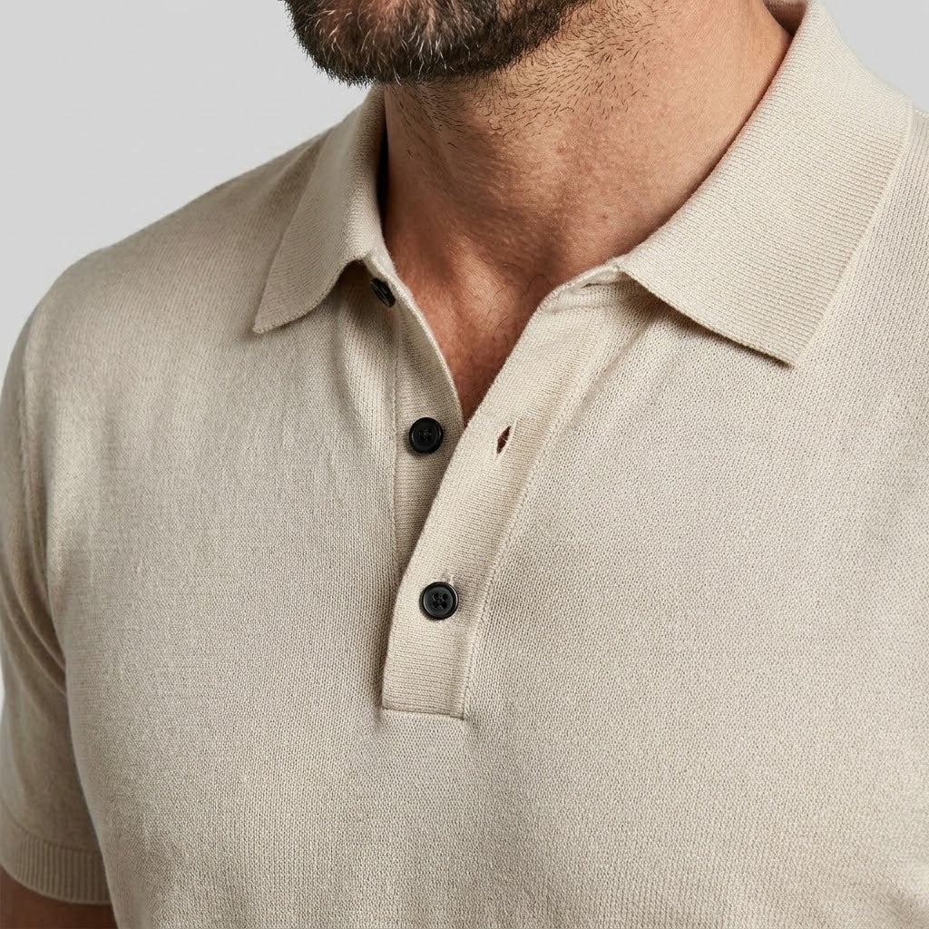 Men’s Merino Wool Short-Sleeve Polo Shirt