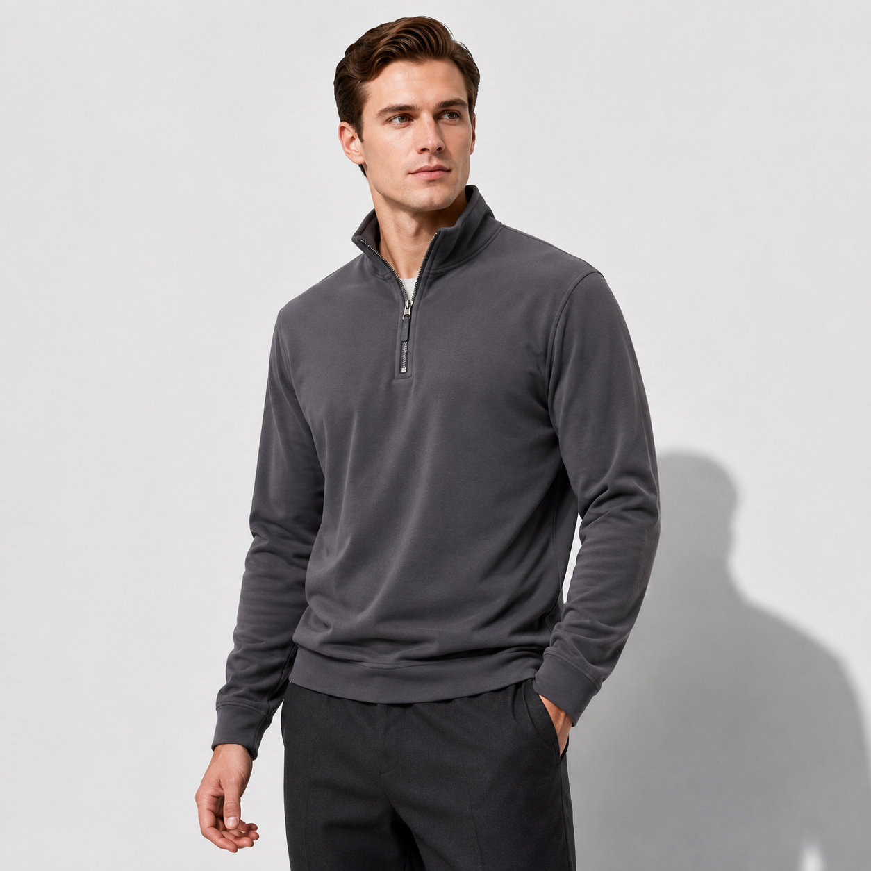 Men’s Warm Fleece Half-Zip Pullover Jacket