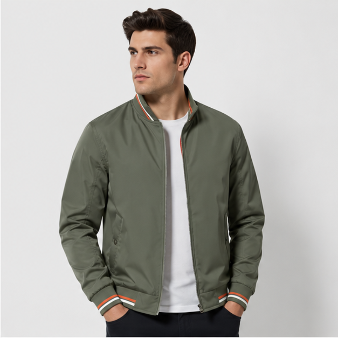 Men’s Slim-Fit Bomber Jacket