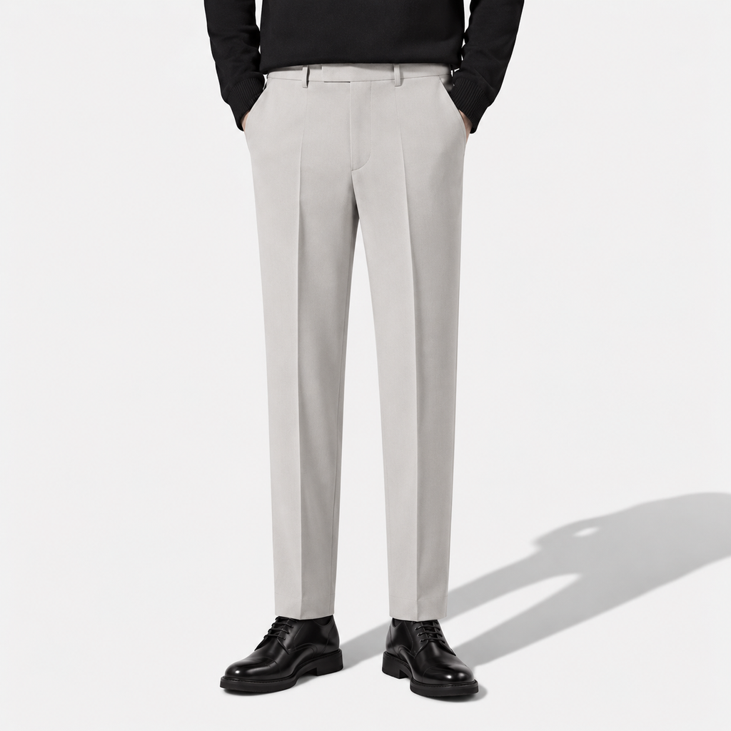 Men’s Classic Slim-Fit Suit Trousers