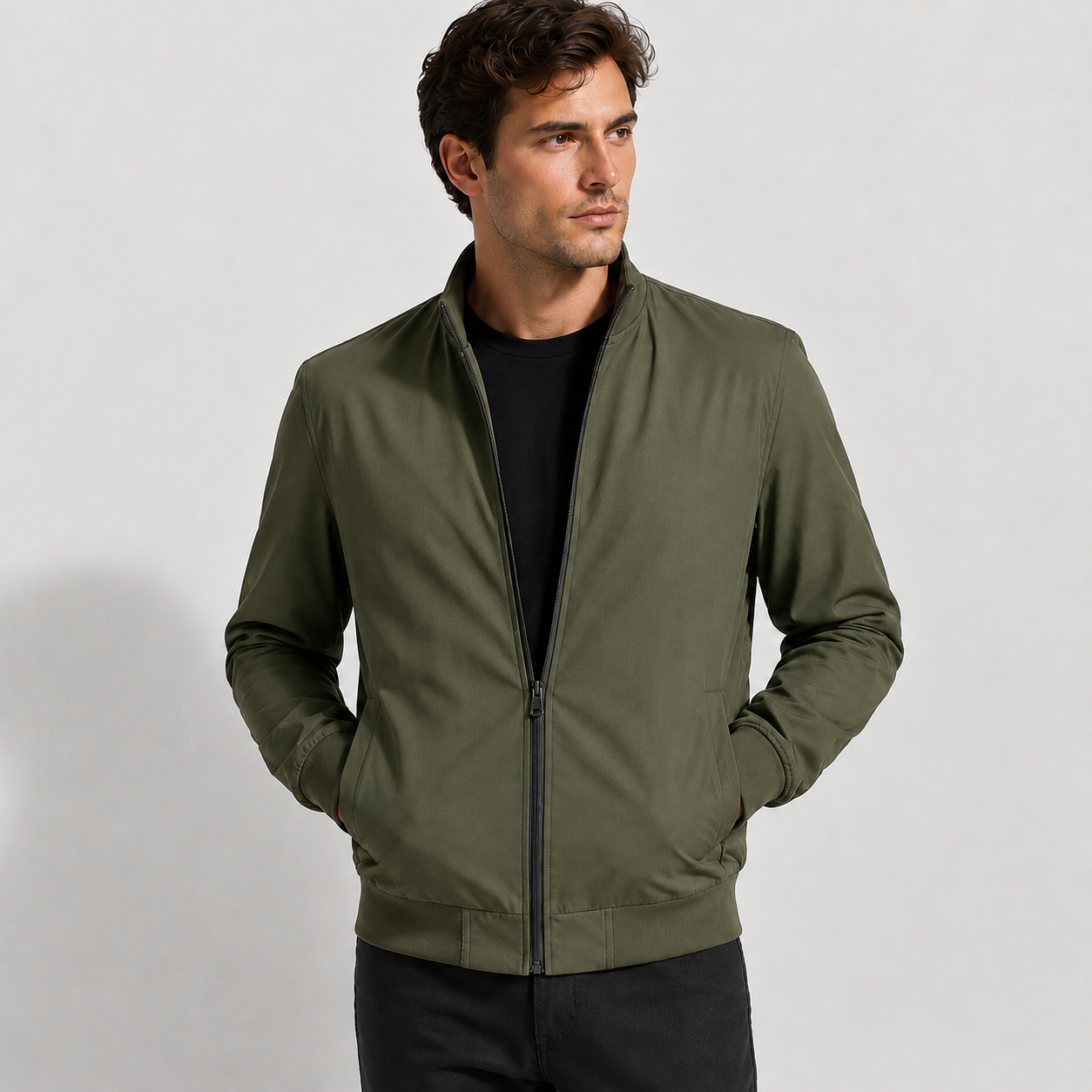 Men’s Vintage Suede Zip-Up Jacket