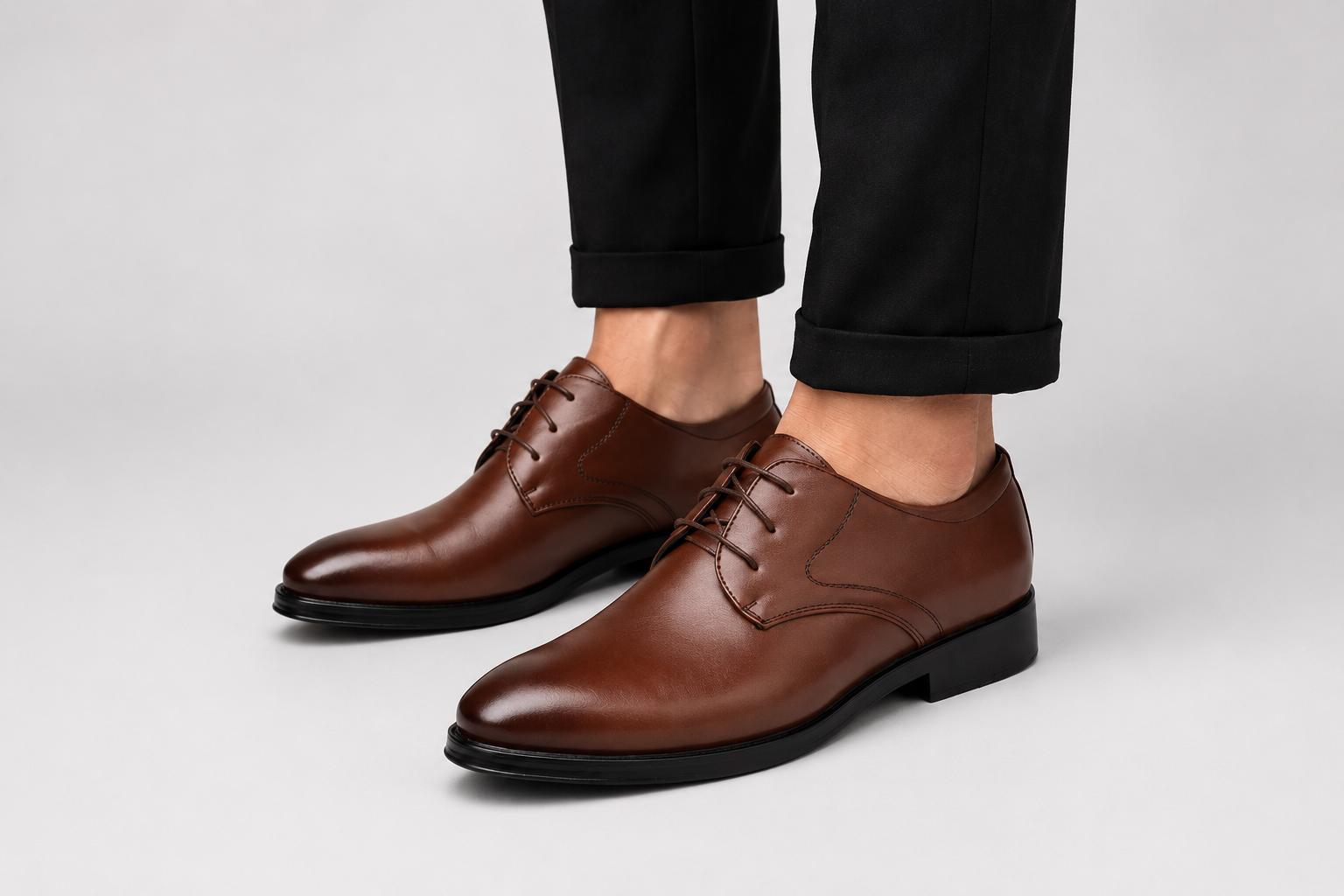Men's Classic Leather Derby Dress Shoes