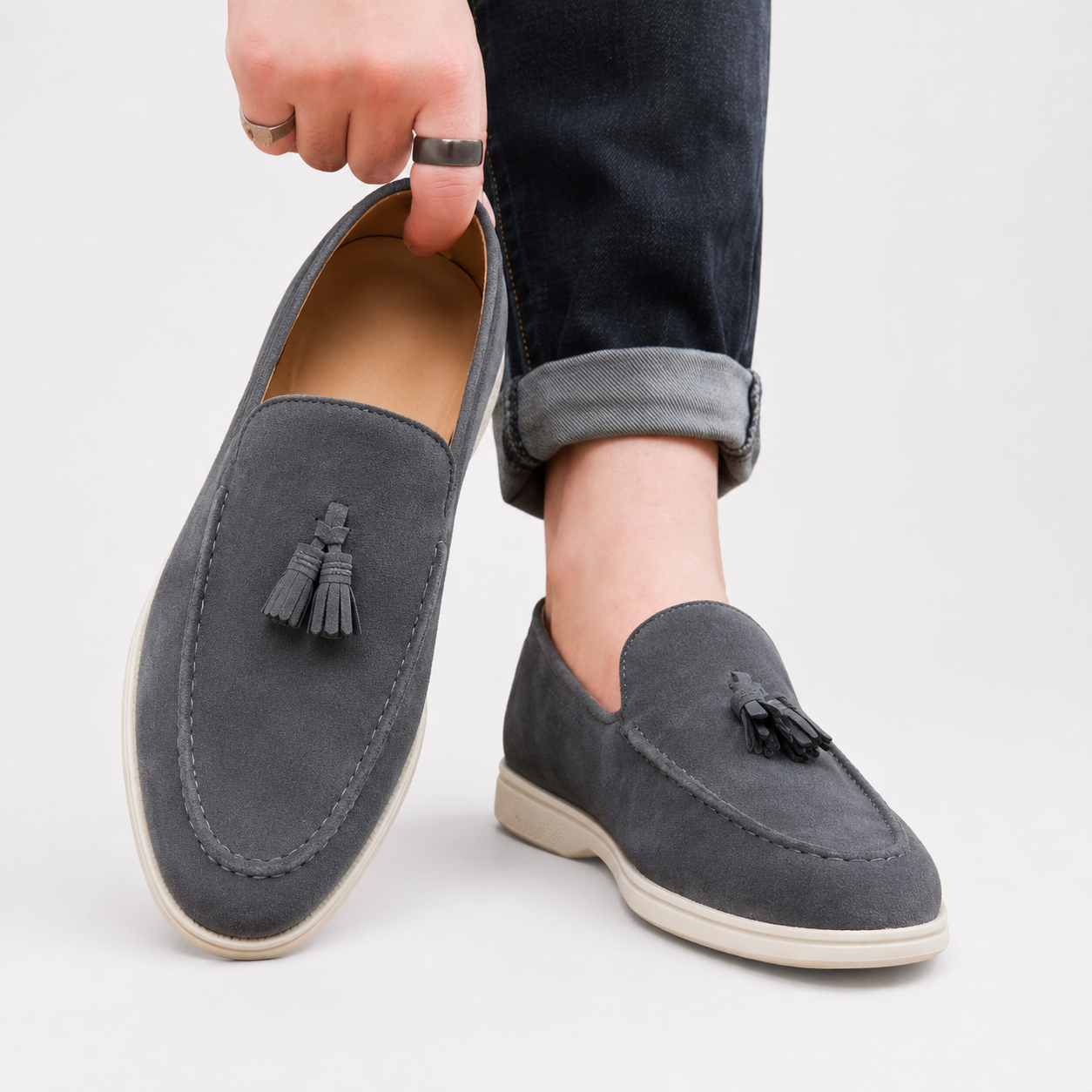 Men’s Classic Suede Leather Driving Loafers