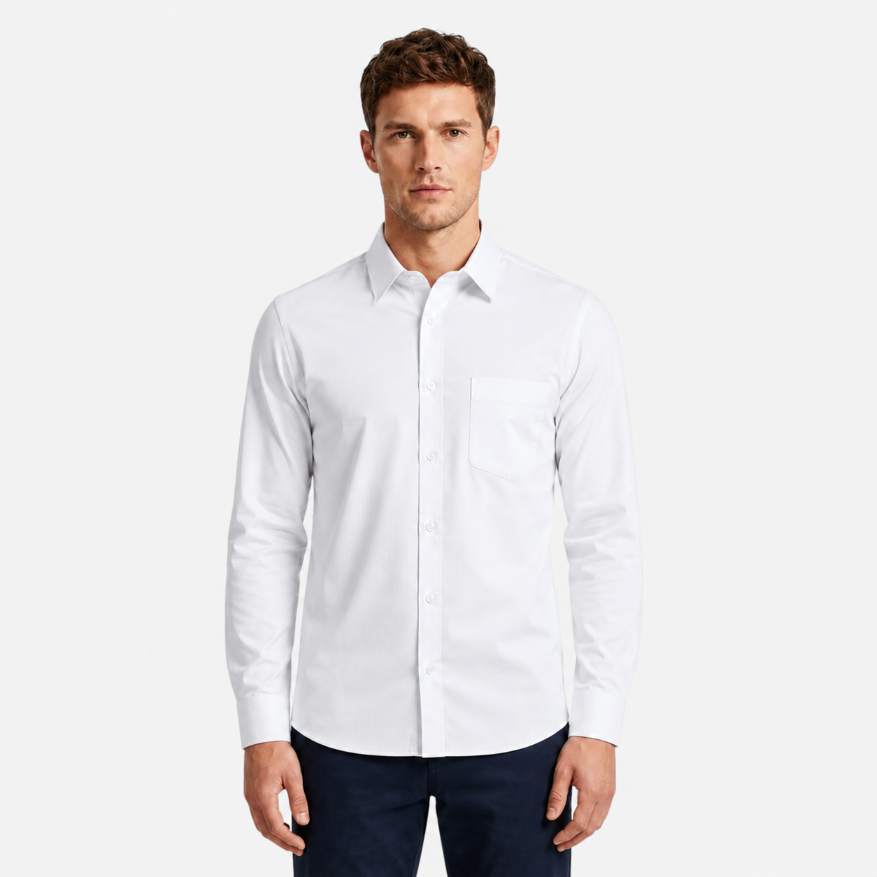 Men’s Classic Long-Sleeve Dress Shirt