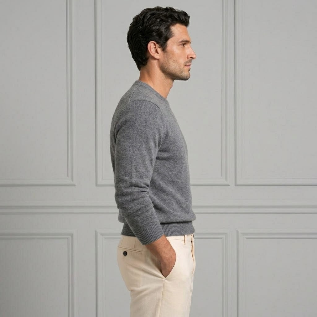 Men’s Merino Wool Half-Zip Hooded Sweater