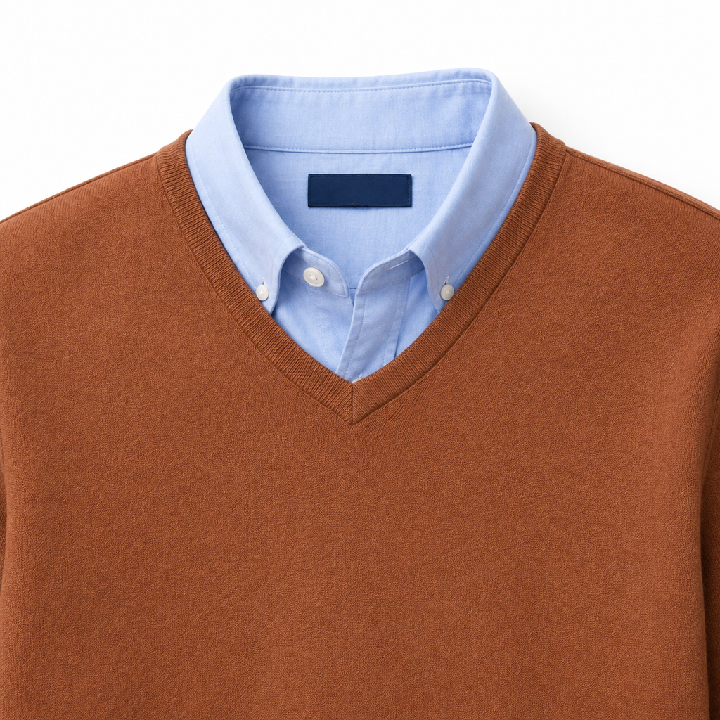 Men’s Classic V-Neck Lightweight Knit Sweater
