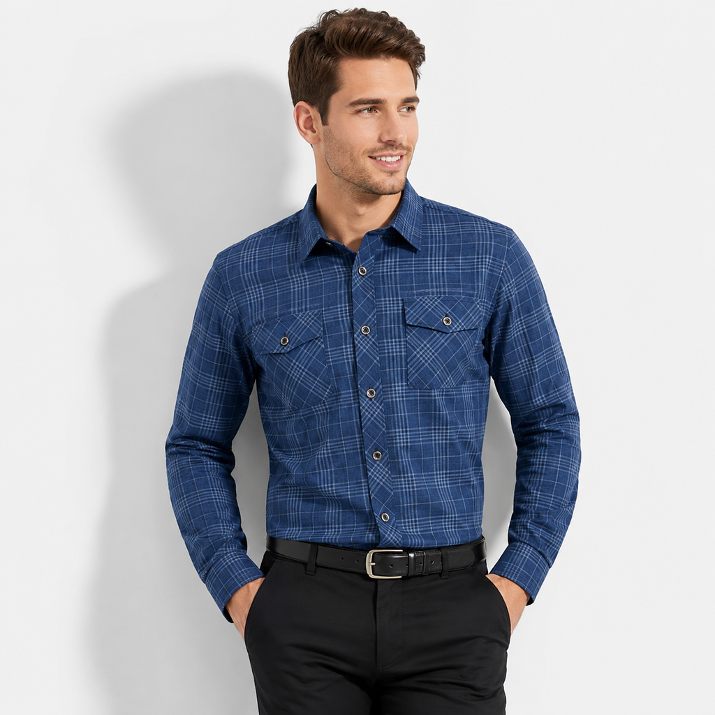 Men’s Brushed Cotton Plaid Flannel Shirt