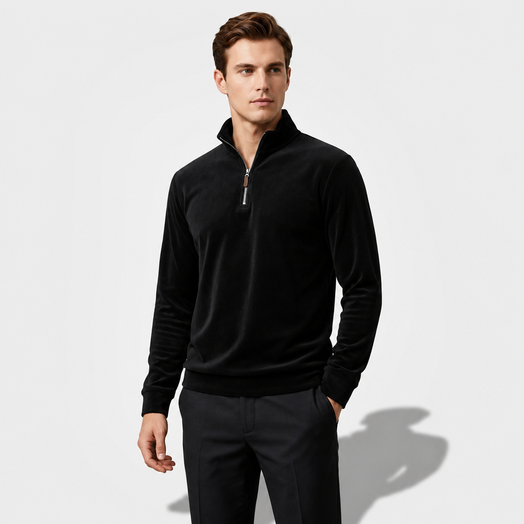 Men’s Warm Fleece Half-Zip Pullover Jacket