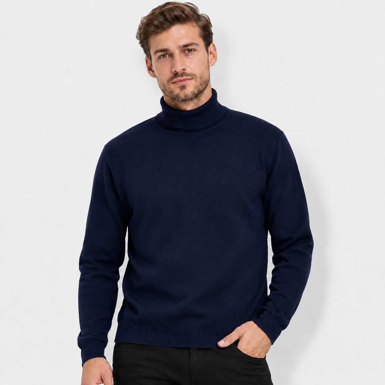 Men’s Pure Cashmere Turtleneck Sweater