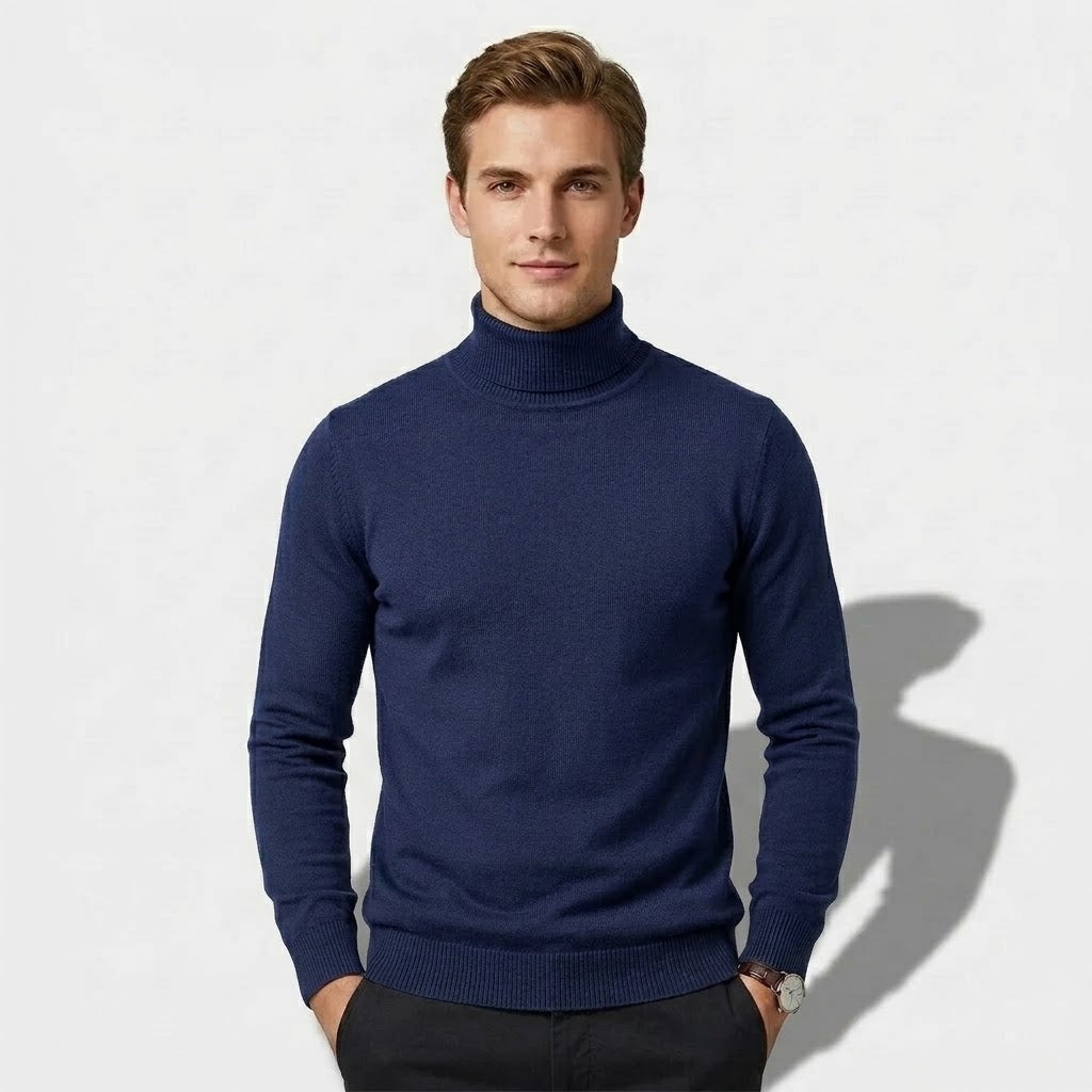 Men’s Classic High-Neck Knit Sweater