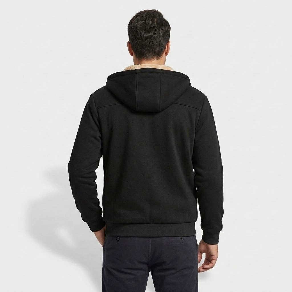 Unisex Lambswool-Lined Hooded Winter Jacket