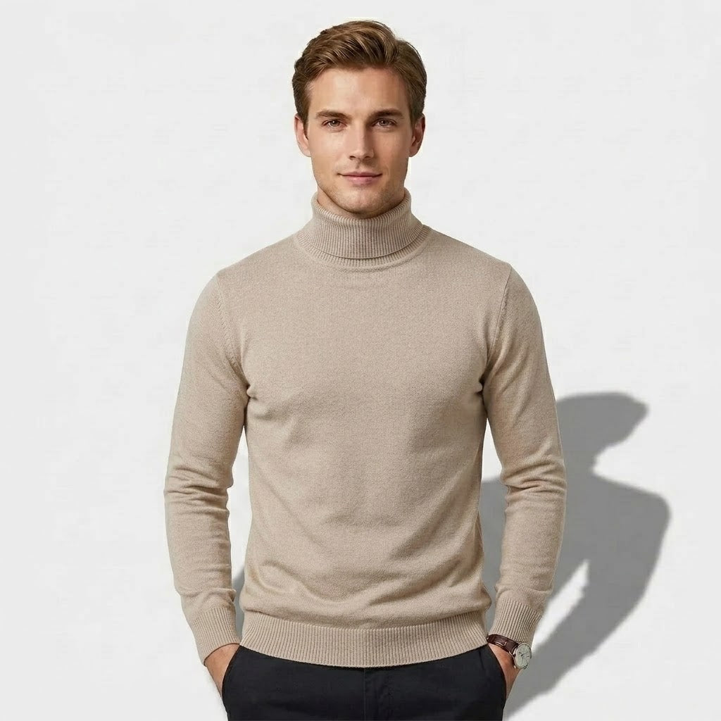Men’s Classic High-Neck Knit Sweater