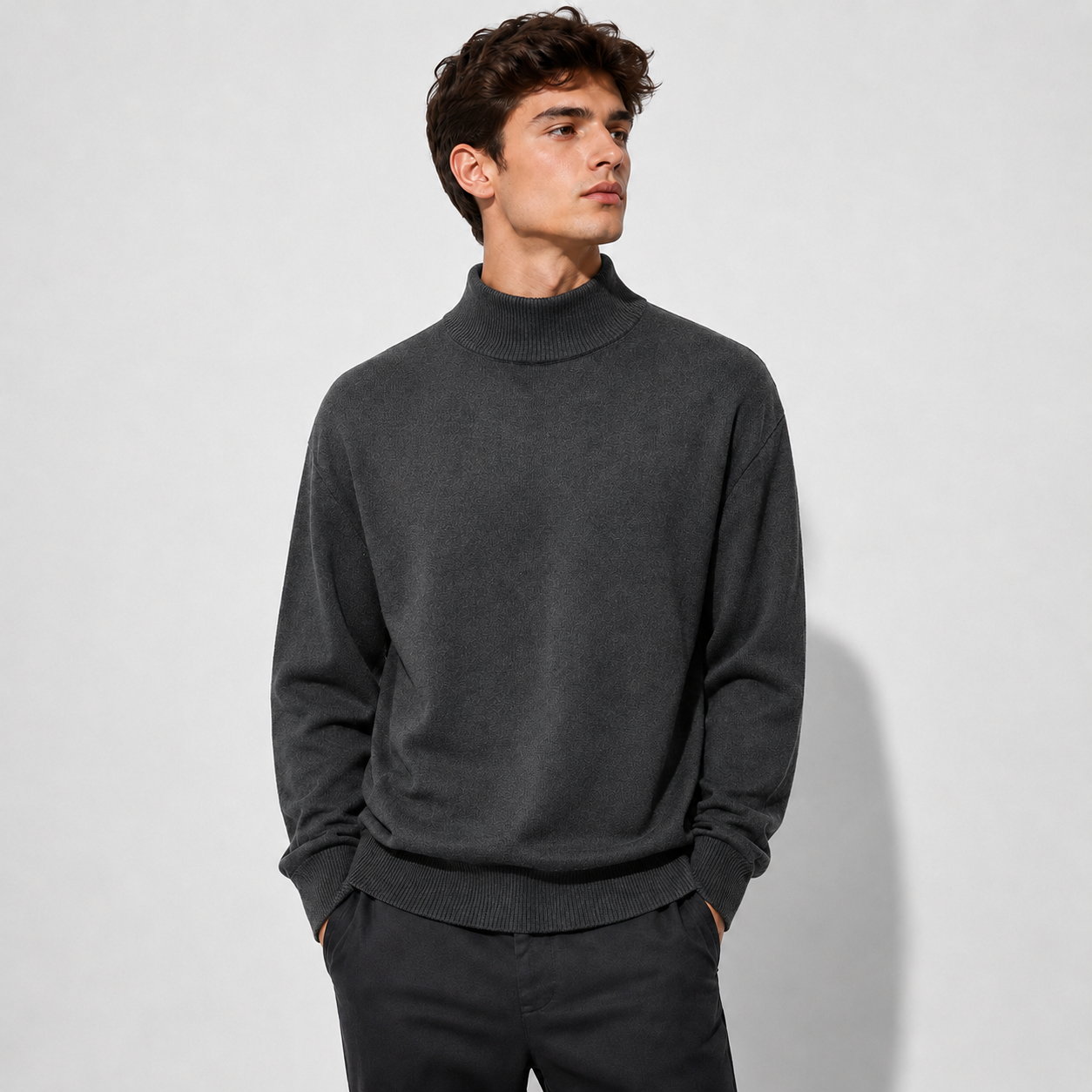 Men’s Merino Wool Turtleneck Sweater