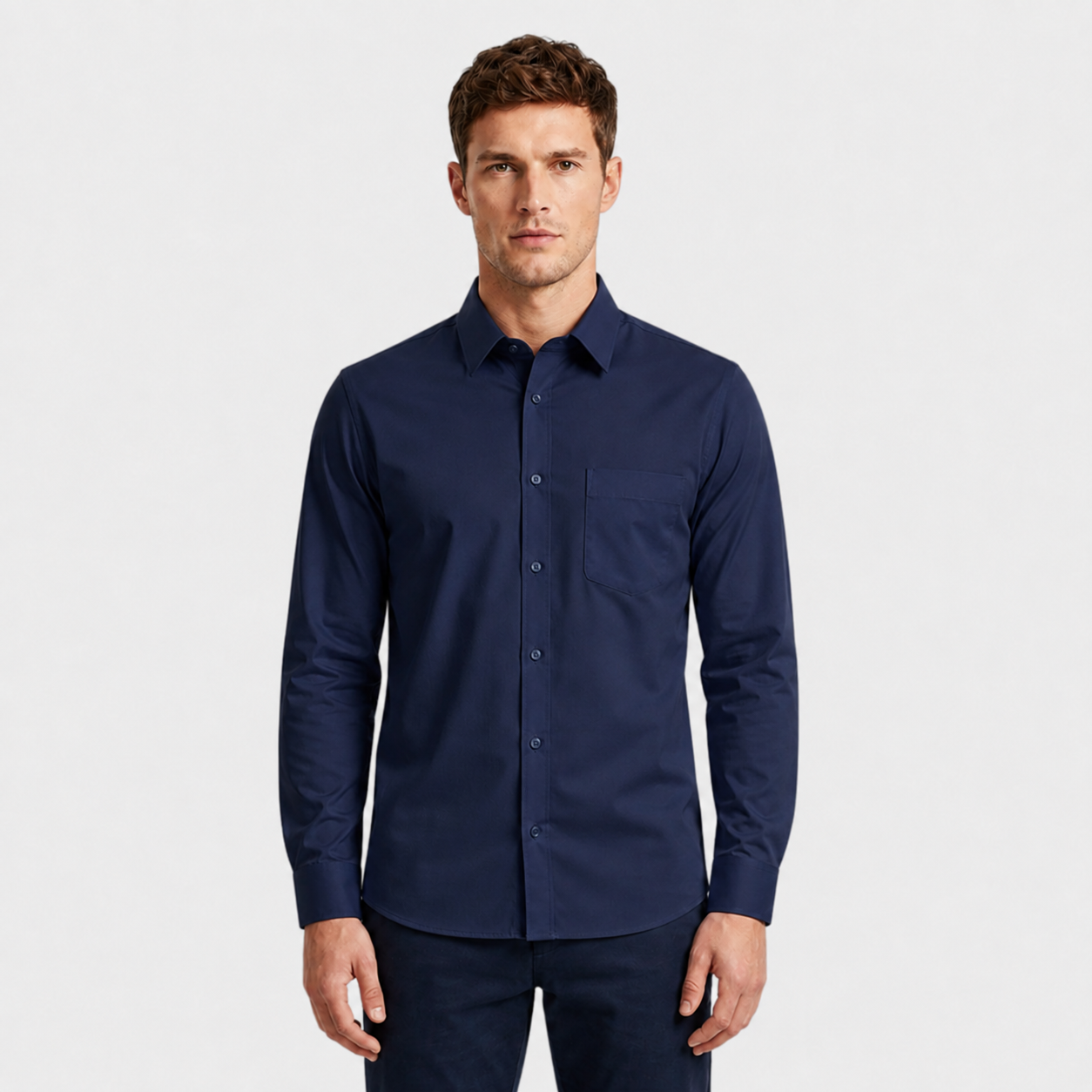 Men’s Classic Long-Sleeve Dress Shirt