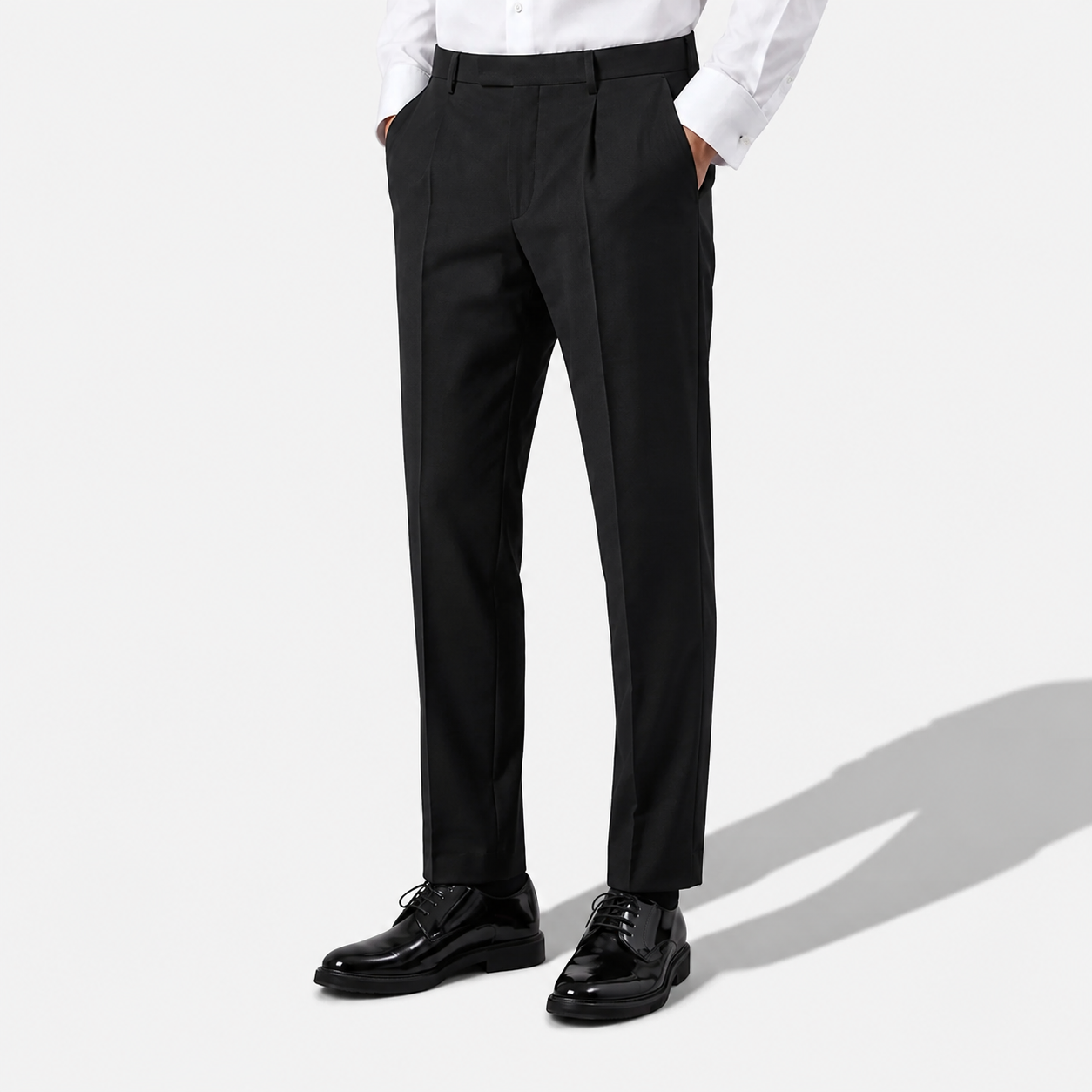 Men’s Classic Slim-Fit Suit Trousers