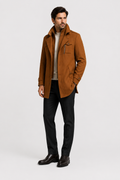 Men’s Classic Wool Blend Double-Collar Winter Coat