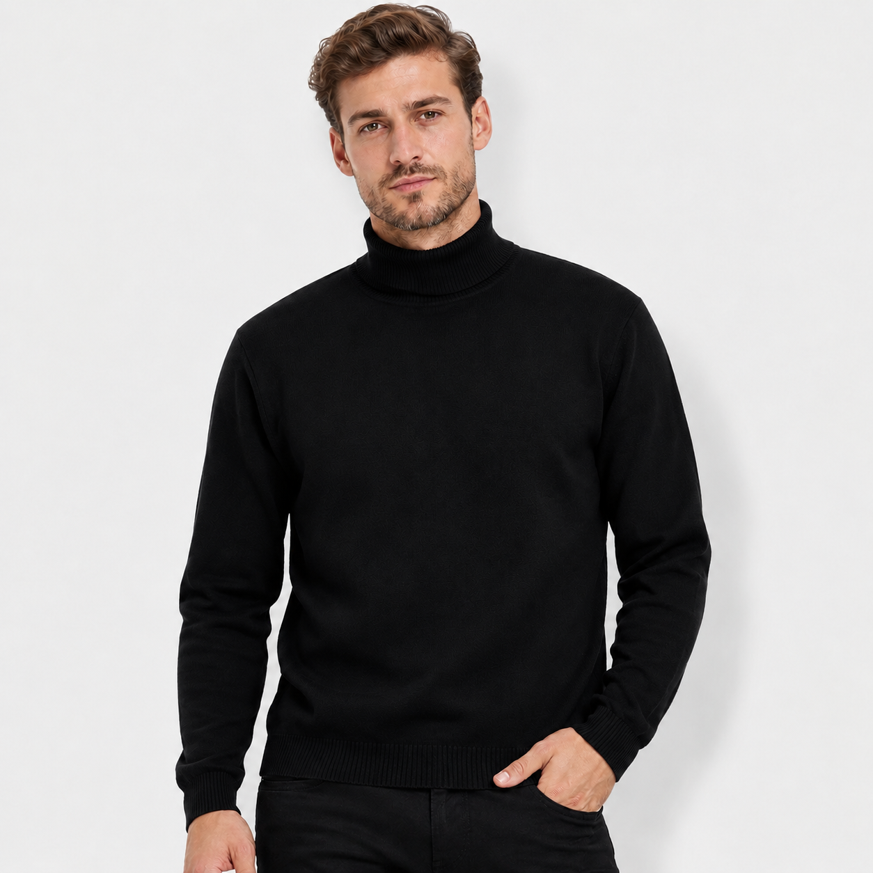 Men’s Pure Cashmere Turtleneck Sweater