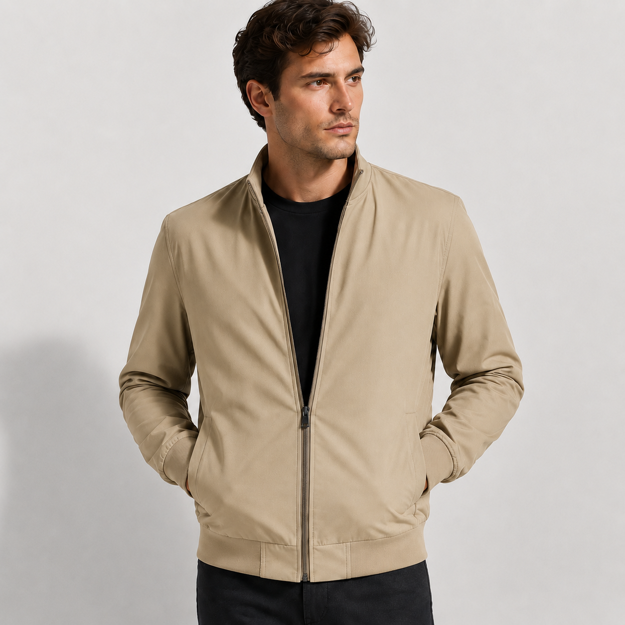 Men’s Vintage Suede Zip-Up Jacket