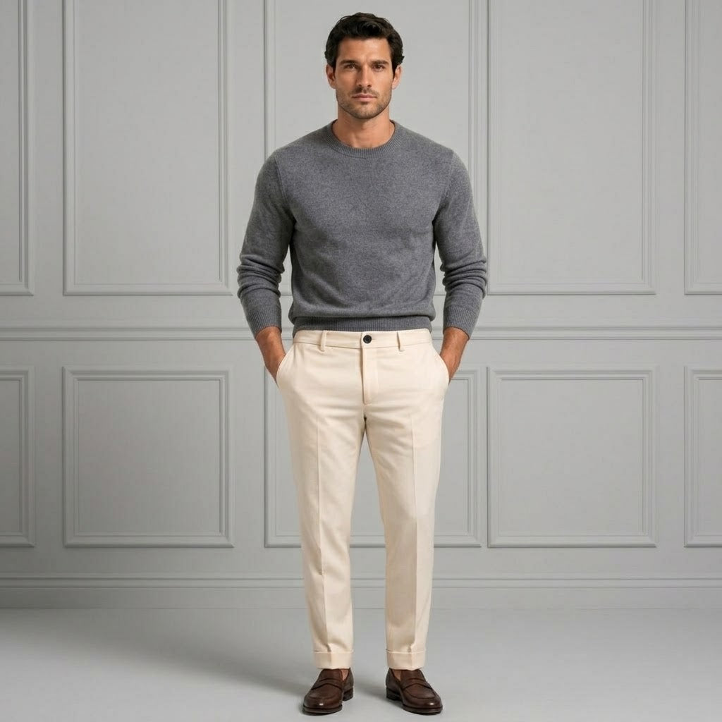 Men’s Merino Wool Half-Zip Hooded Sweater