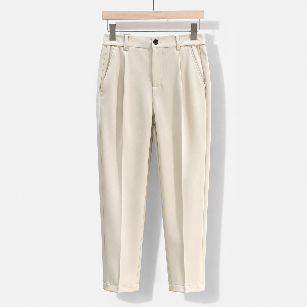 Men’s Tailored Straight-Leg Wool Trousers