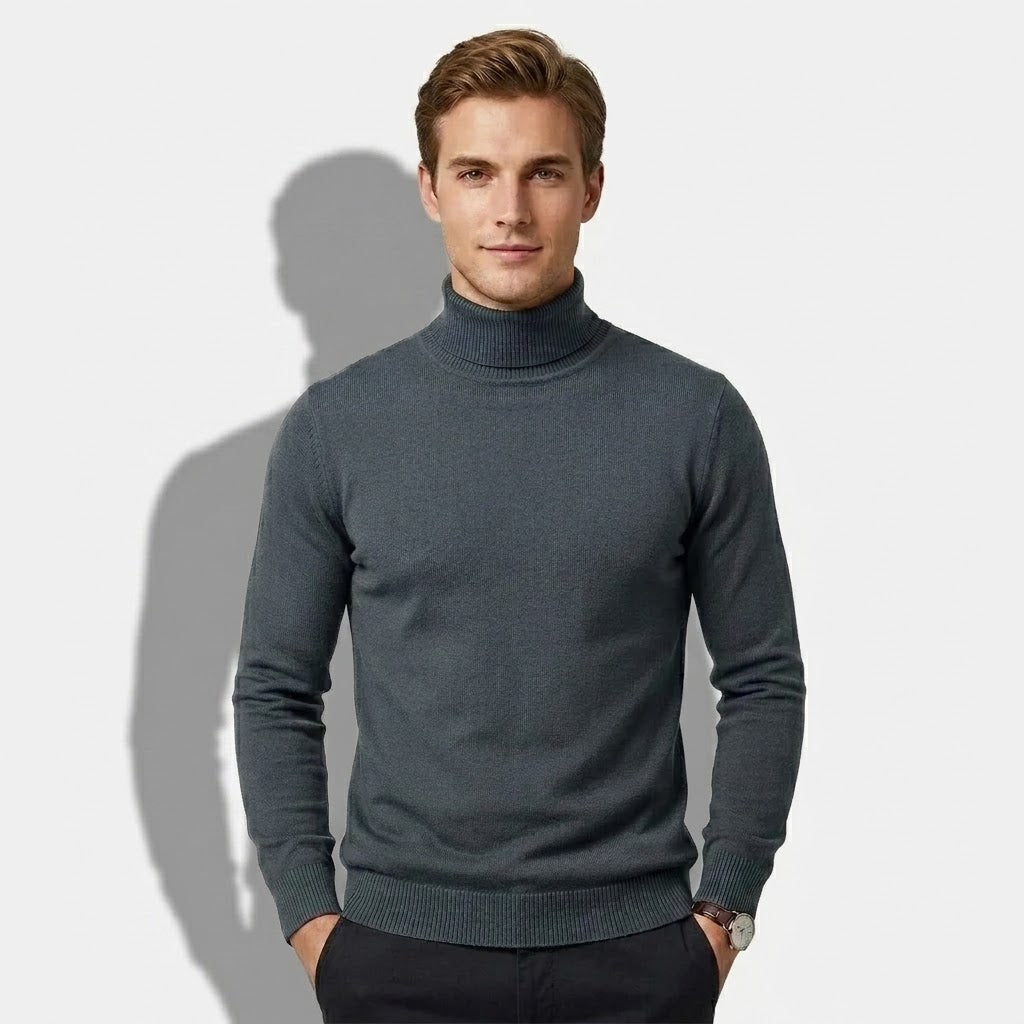 Men’s Classic High-Neck Knit Sweater