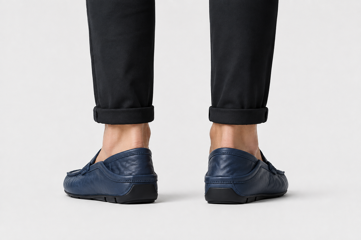 Men's Genuine Leather Driving Loafers – Classic Slip-On Moccasins