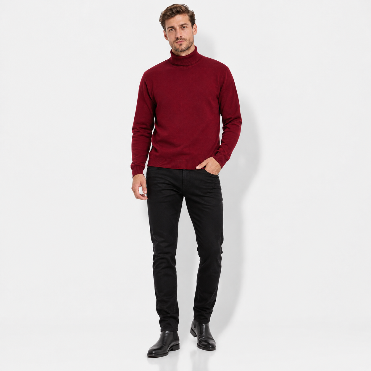 Men’s Pure Cashmere Turtleneck Sweater
