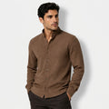 Men’s Stand-Collar Flannel Shirt