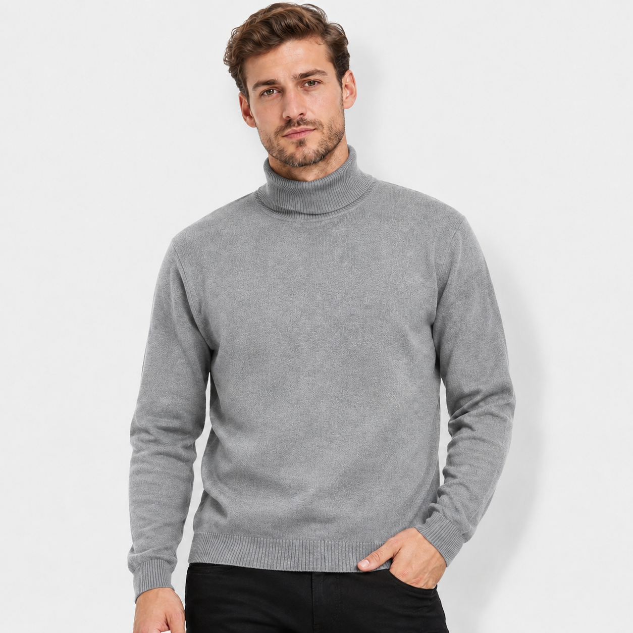 Men’s Pure Cashmere Turtleneck Sweater