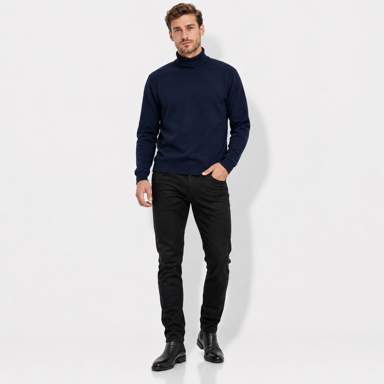 Men’s Pure Cashmere Turtleneck Sweater