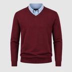 Men’s Classic V-Neck Lightweight Knit Sweater