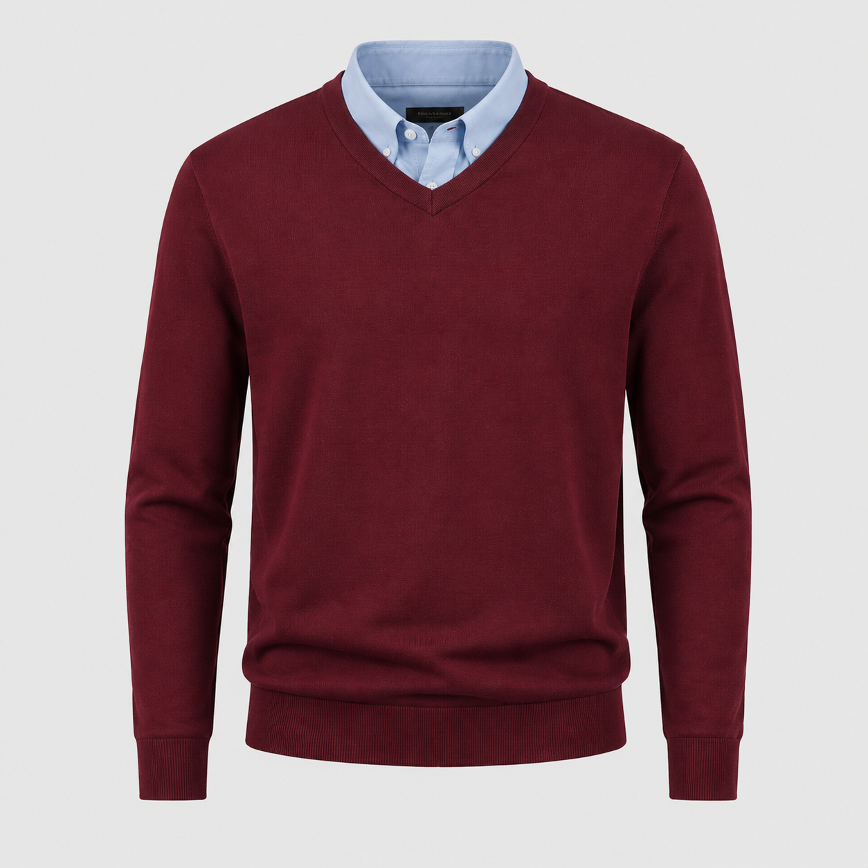 Men’s Classic V-Neck Lightweight Knit Sweater