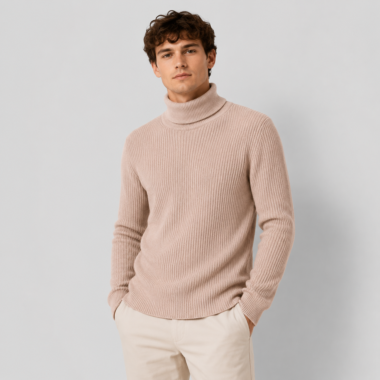 Men’s Luxury Cashmere Turtleneck Sweater