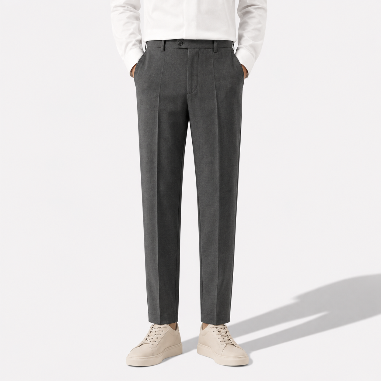 Men’s Classic Slim-Fit Suit Trousers