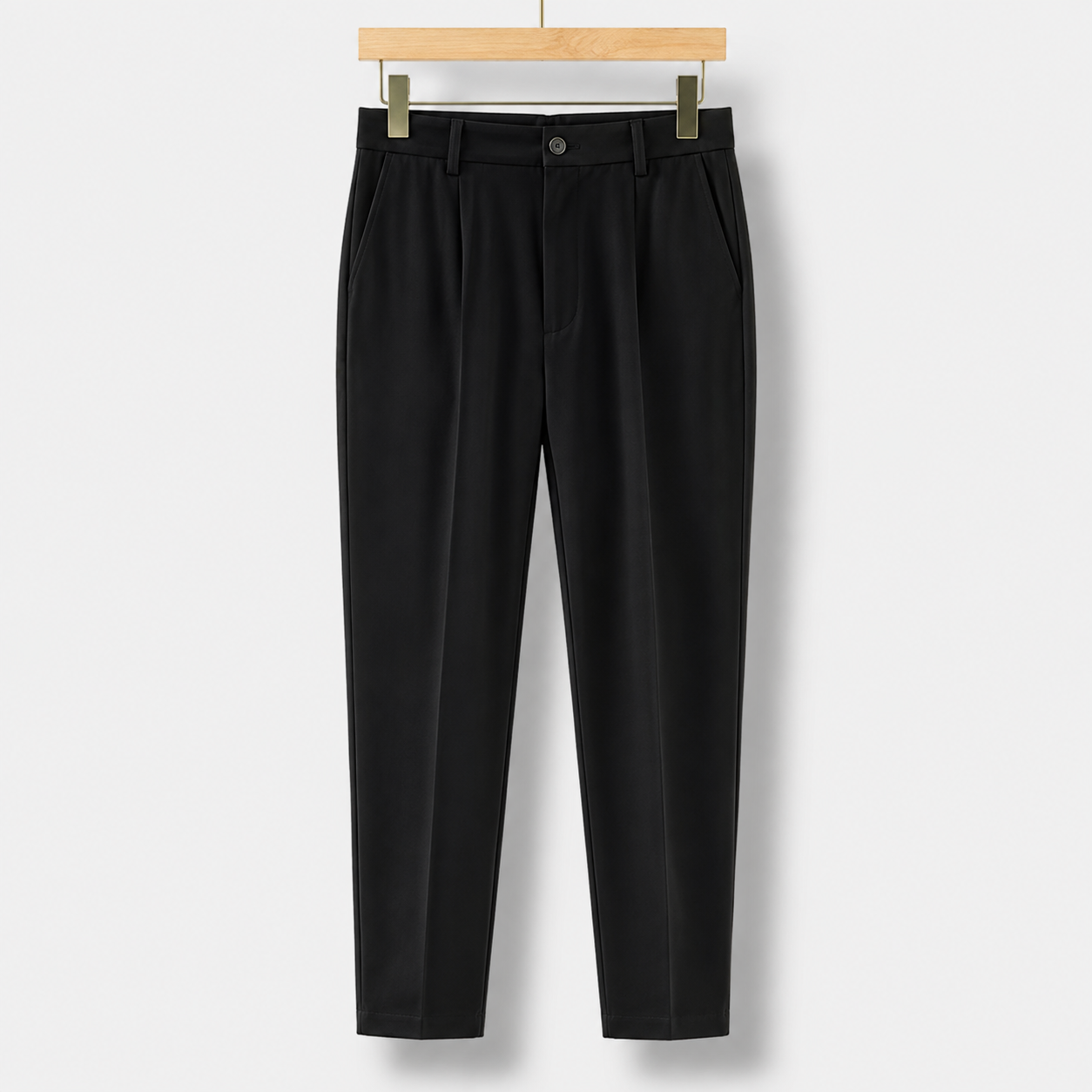 Men’s Tailored Straight-Leg Wool Trousers