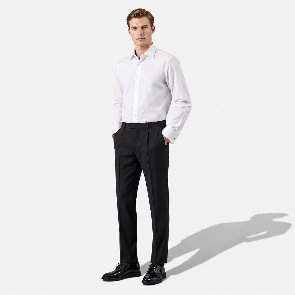 Men’s Classic Slim-Fit Suit Trousers
