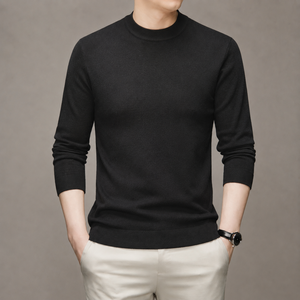 Men’s Classic Crewneck Knit Pullover Sweater