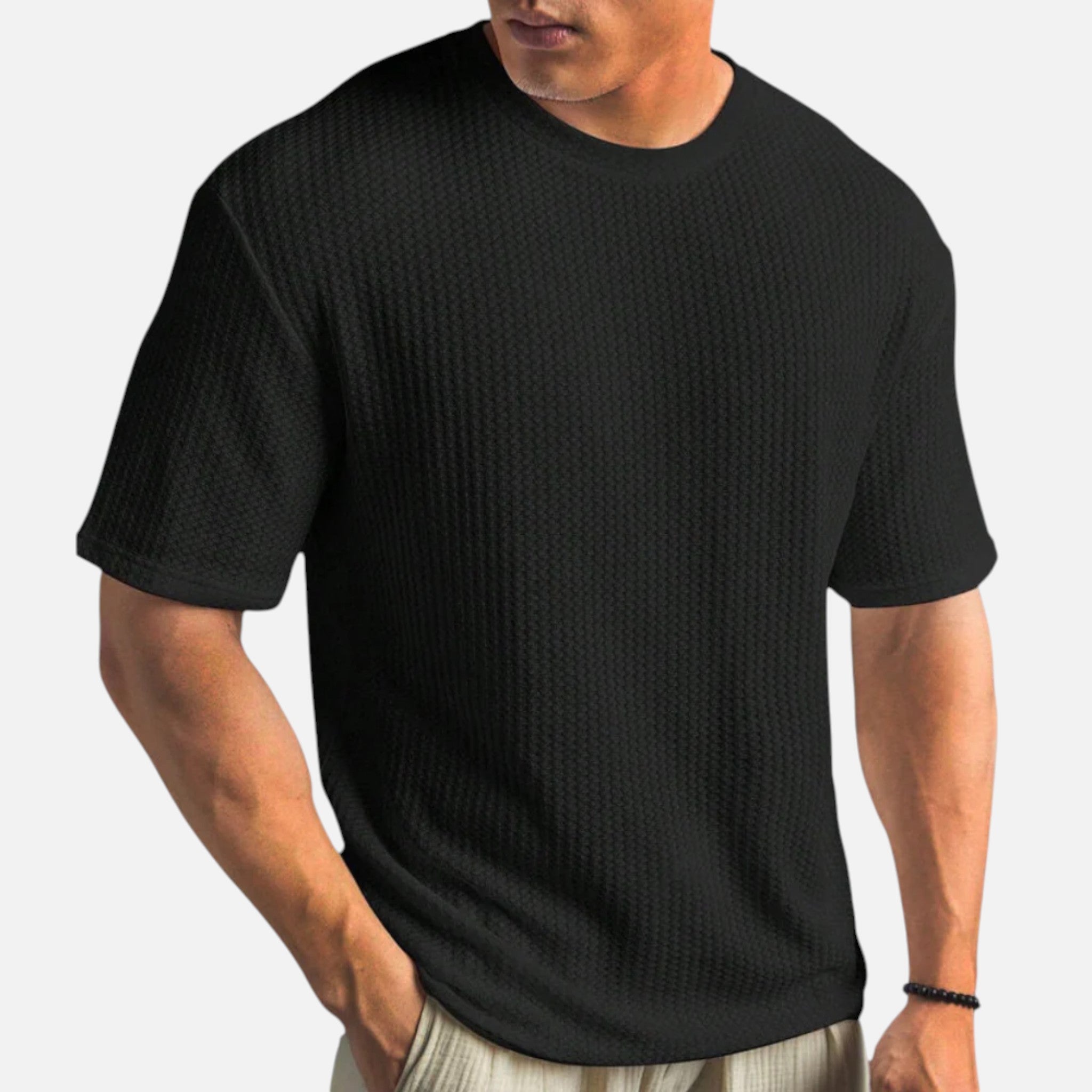 Men’s Waffle Knit Casual Shirt