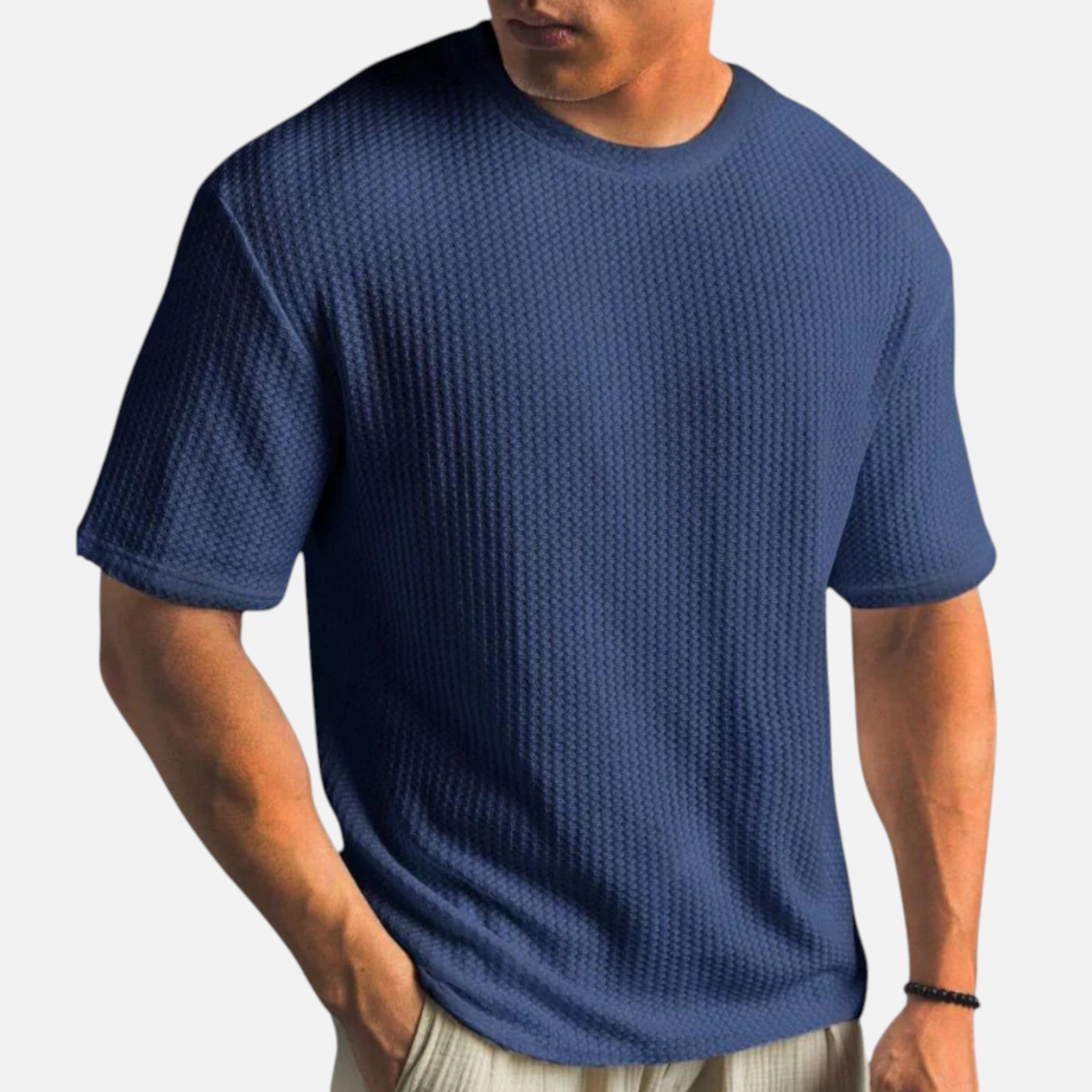 Men’s Waffle Knit Casual Shirt