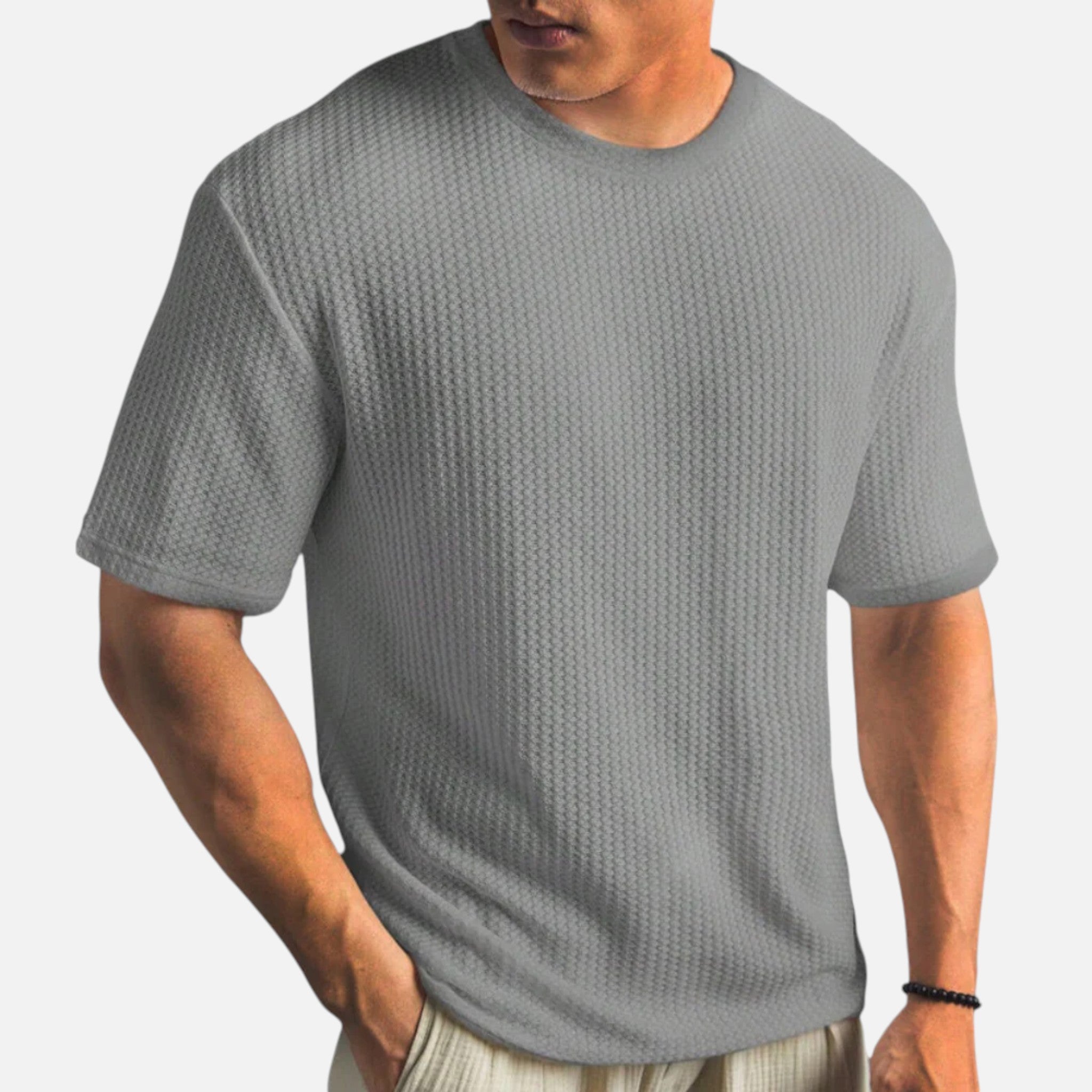 Men’s Waffle Knit Casual Shirt