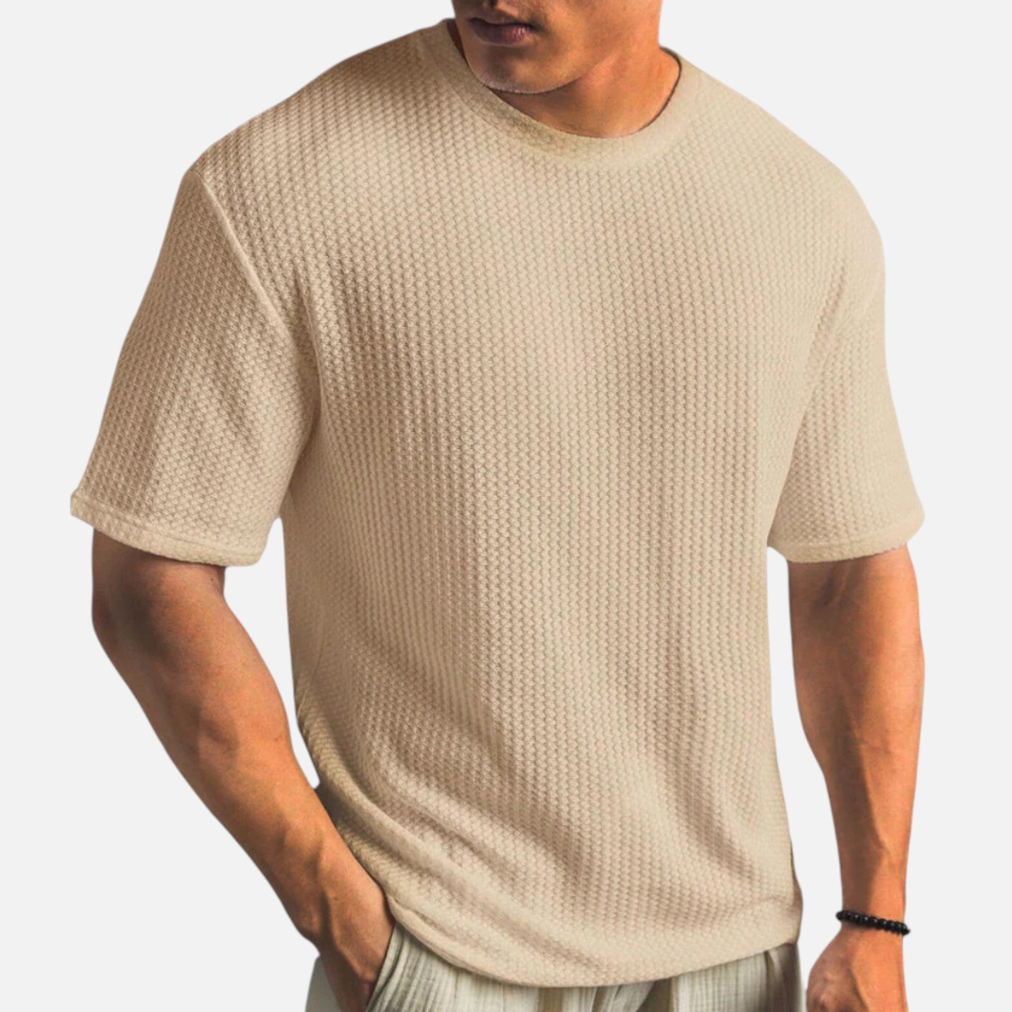 Men’s Waffle Knit Casual Shirt