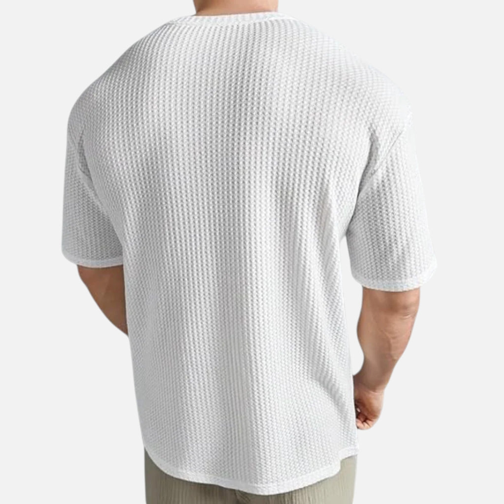 Maison Delmont | Men’s Waffle Knit Casual Shirt