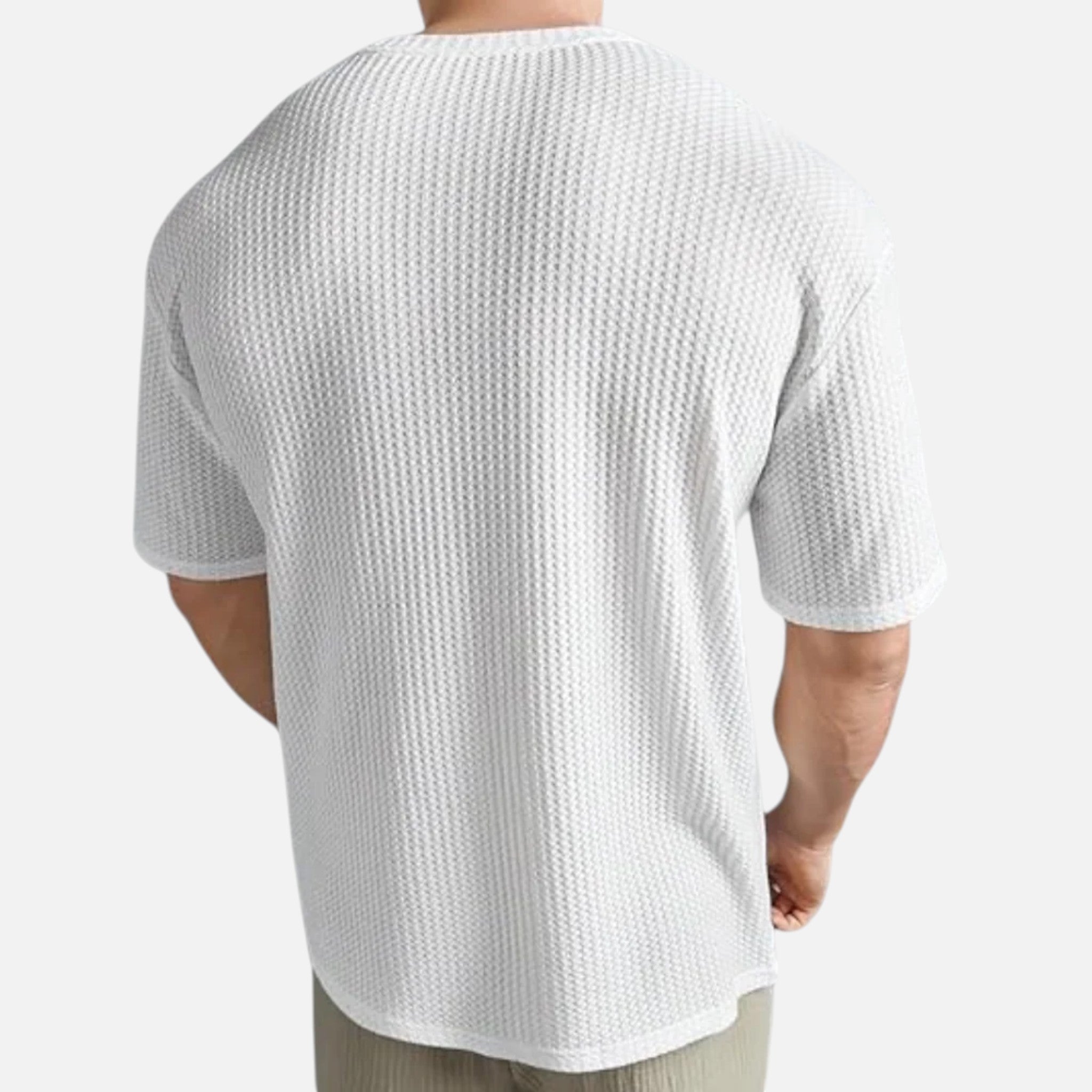 Maison Delmont | Men’s Waffle Knit Casual Shirt