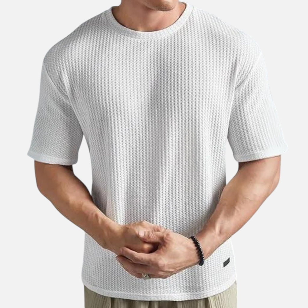 Maison Delmont | Men’s Waffle Knit Casual Shirt