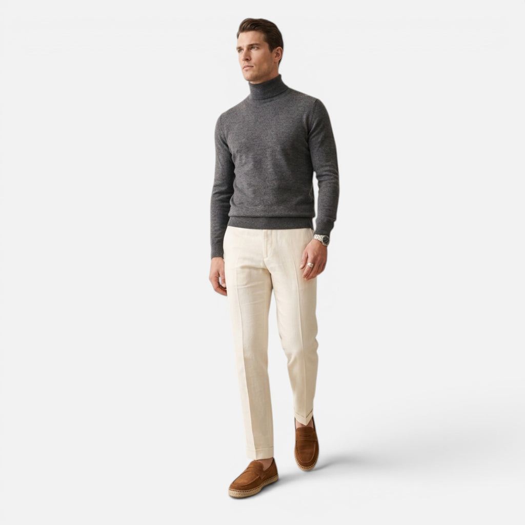 Maison Delmont | Men’s Suede Espadrille Loafers